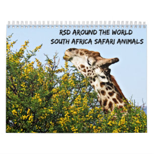 RSD-Värld runt Safari Animals i södra Afrikan Kalender