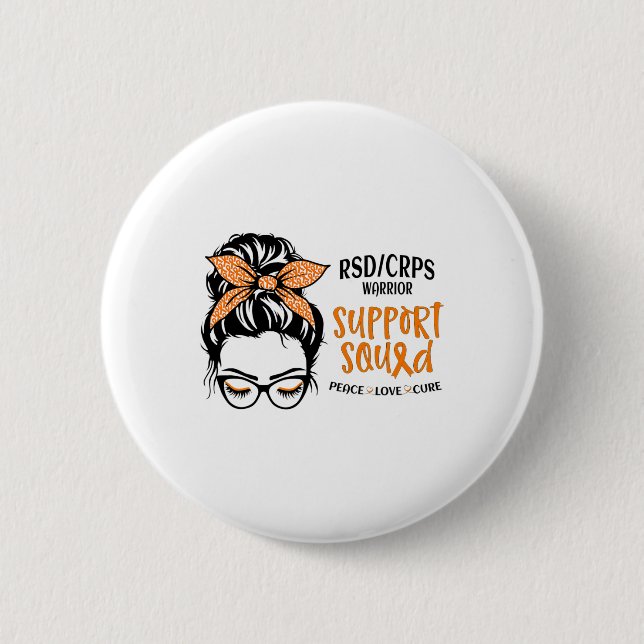 Rsdcrps Warrior Awareness Support Squad Messy Bun Knapp (Framsida)