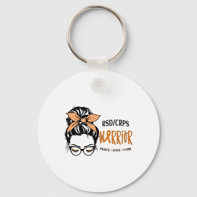 Rsdcrps Warrior Awareness Support Squad Messy Bun Nyckelring (Framsida)
