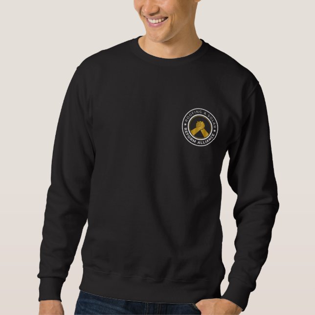 RSRA Black Crewneck Sweatshirt Small Logo (Framsida)