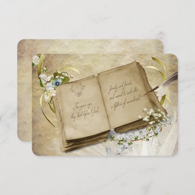 RSVP-10-årsjubileum för förnyelse av vigselöfte Inbjudningar (Fram/baksida)