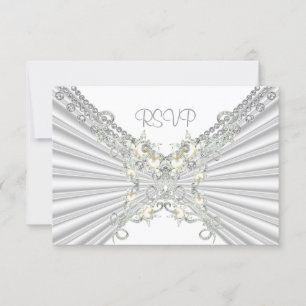 RSVP 25-årsjubileum Vit Silverpärlsjuvel 2 OSA Kort