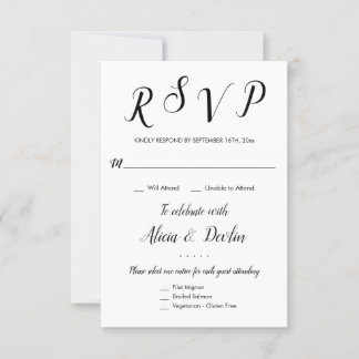 RSVP 3 menyvalssvar Svar