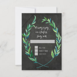 RSVP 4 Square Wandeolive Leaf Branch Chalkboard OSA Kort
