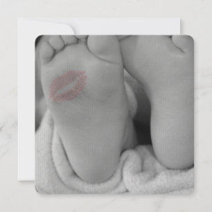 RSVP Baby Fotavtryck Bröllop Inbjudan Annonsering