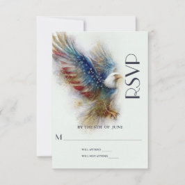 RSVP Bald Eagle Patriotic USA Semiquincentennial OSA Kort