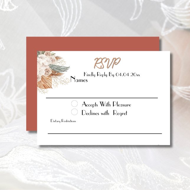 RSVP bohemisk terrakotta  OSA Kort (Skapare uppladdad)