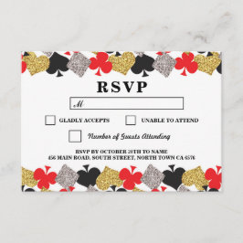 RSVP Bröllop Las Vegas Casino Svars Kort