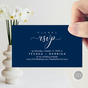 RSVP Bröllopswebbplats Påminnelse, Modernt Klassis Tilläggskort