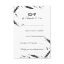 RSVP för höstbröllop med vete