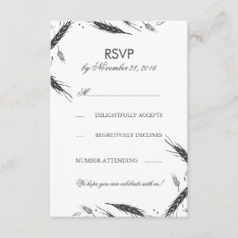 RSVP för höstbröllop med vete OSA Kort