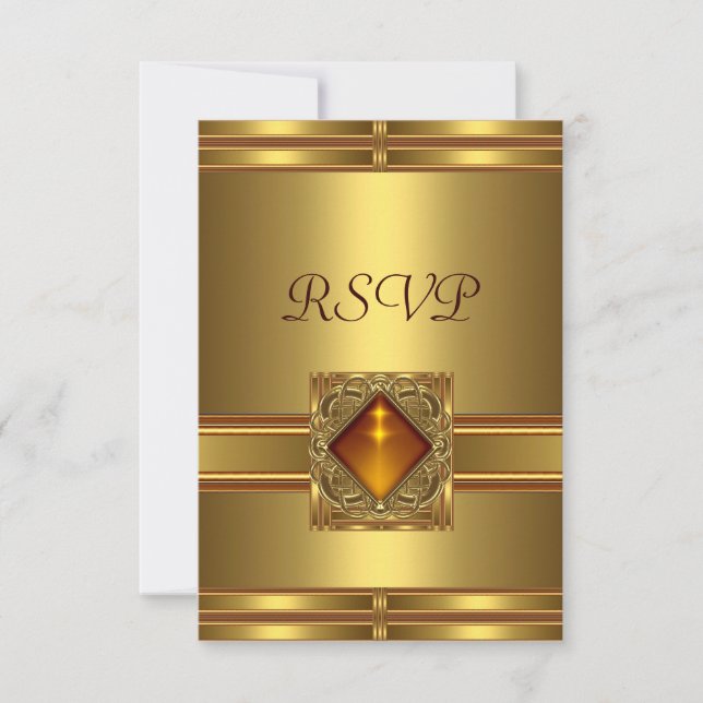 RSVP Guld på Guld-svar OSA Kort (Framsida)