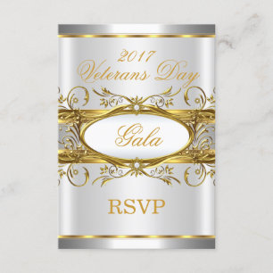 RSVP Guld Silver Vitt och Guld Plaque Festa OSA Kort