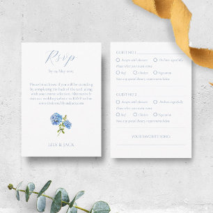 RSVP Hydrangea Bröllop Gästsvar </br>RSVP Tilläggskort