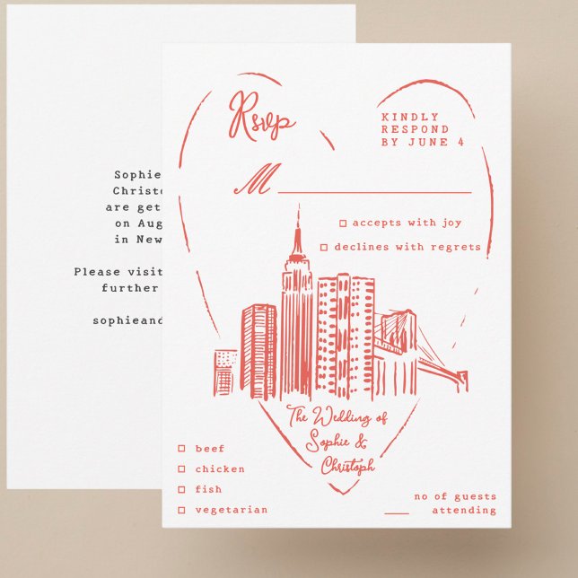 RSVP NYC New York City bröllop  Tilläggskort (Skapare uppladdad)