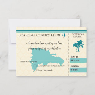 RSVP Ombordstigningskort till Dominikanska Republi OSA Kort