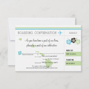 RSVP Ombordstigningskort till Hawaii OSA Kort