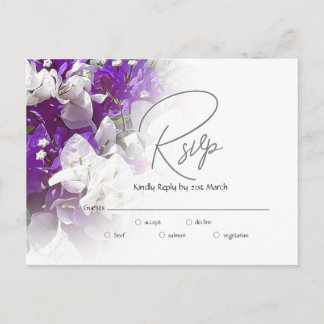 RSVP Postcard Response to Wedding Invite Vykort