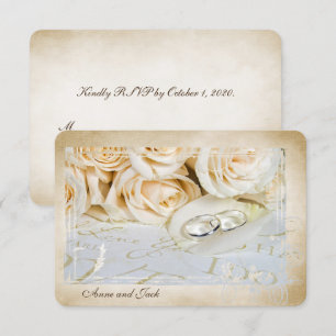 RSVP rosor och ringar Vow Renewal Ceremony Inbjudningar