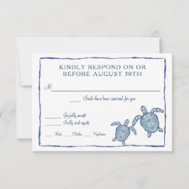 RSVP Shibori Kumo Akvarell Strand Havssköldpaddor  OSA Kort