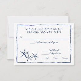 RSVP Shibori Kumo Akvarell Strand Sjöstjärna Stjär OSA Kort