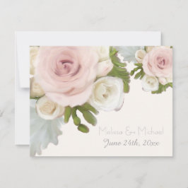 RSVP Svar Blommig Bröllopsros Sukkulent Blad
