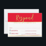 RSVP SVAR modern enkel röd guld<br><div class="desc">En enkel design för dina RSVP-svarskort - för att matcha dina huvudinbjudningar. 
Tycker om designen,  men vill se några ändringar - ett annat färgschema,  produkt,  lägg till ett foto eller anpassat för en annan tillfälle - ingen fara,  kontakta mig helt enkelt på KAT@SIMPLYSWEETPAPERIE.COM
Jag är glad att hjälpa till!</div>