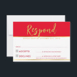 RSVP SVAR modern enkel röd guld<br><div class="desc">En enkel design för dina RSVP SVAR KORT - för att matcha dina huvudinbjudningar. 
Älskar designen,  men vill se några ändringar - ett annat färgschema,  produkt,  lägg till ett foto eller anpassat för en annan tillställning - ingen fara,  kontakta mig bara,  KAT@SIMPLYSWEETPAPERIE.COM
Jag är glad att hjälpa till!</div>