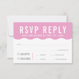 RSVP SVAR MODERN fet cool våg rosa