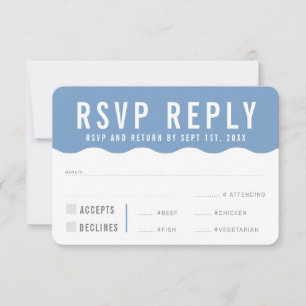 RSVP SVAR SVAR modern djärv söt våg blå