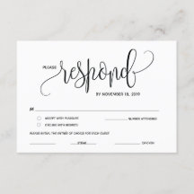RSVP, Svar, svarsbilaga kort