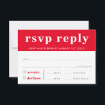 RSVP SVAR SVARSKORT modern djärv pojke rik röd<br><div class="desc">av kat massard >>> https://linktr.ee/simplysweetpaperie <<< En djärv typsnittsdesign för dina RSVP SVARSKORT - för att matcha dina huvudinbjudningar. Gillar designen, men vill se några ändringar - ett annat färgschema, produkt, lägg till ett foto eller anpassa för en annan tillställning - inga problem, kontakta mig bara, KAT@SIMPLYSWEETPAPERIE.COM Jag är glad...</div>