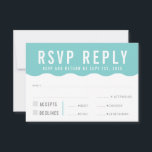 RSVP SVAR SVARSKORT modern fet snygg våg mint<br><div class="desc">av kat massard >>> https://linktr.ee/simplysweetpaperie <<< En fet typsnittsdesign för dina RSVP SVARSKORT - för att matcha dina huvudinbjudningar. Gillar designen, men vill se några ändringar - ett annat färgschema, produkt, lägg till ett foto eller anpassat för en annan tillställning - inget problem, kontakta mig bara, KAT@SIMPLYSWEETPAPERIE.COM Jag hjälper dig...</div>