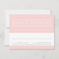 RSVP SVARSKORT modern blush rosa