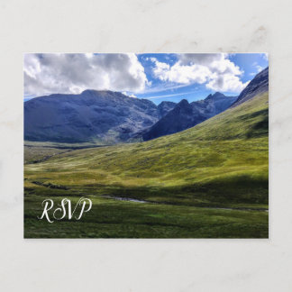 RSVP till bergbröllop Inbjudan Vykort