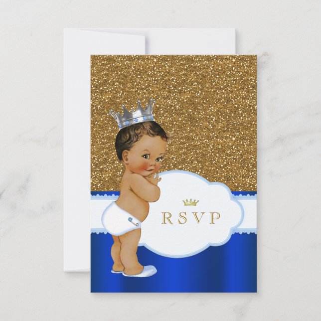 RSVP till etniskt prins baby shower OSA Kort (Framsida)