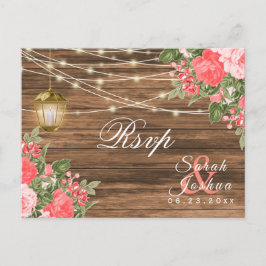 RSVP - Trä, Lyktor och Korallblomma Vykort