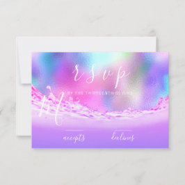 RSVP Vågor Tropisk Ocean Akvamarin Rosa Pastell OSA Kort