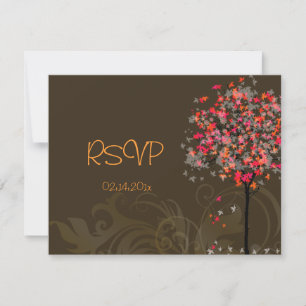 RSVPer för höstbröllopet på Maple Tree kräver 5x7  OSA Kort