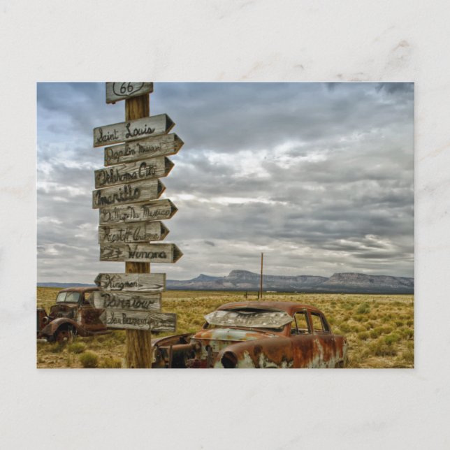 RT 66 Arizona Desert Vykort (Framsida)