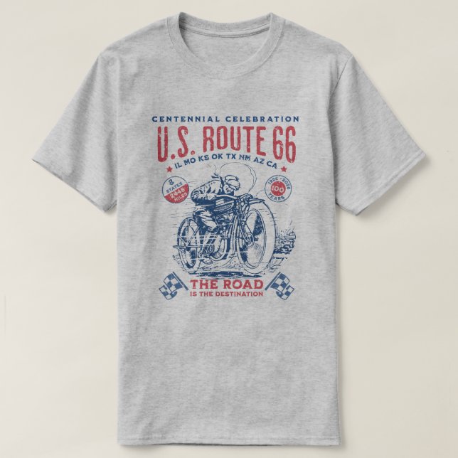 RT 66 Centennial Tee - Vintage Moto (Design framsida)