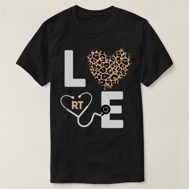 RT Andningssjuksköterska Cheetah Leopard H T Shirt (Design framsida)