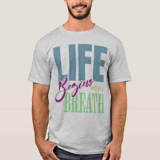 RT- behandling Luftvägarna börjar med en bröstkört T Shirt (Framsida)