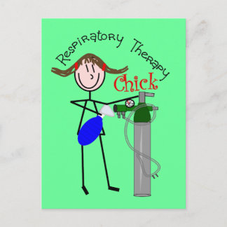 RT Chick O2 Tank och Ambu Bag Stick figurer Vykort