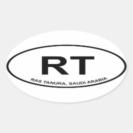 RT Oval Sticker Ovalt Klistermärke