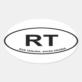 RT Oval Sticker Ovalt Klistermärke