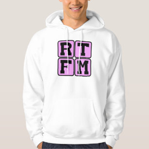 RTFM Läs Den $%%^ Manual Internet Slang Akronym Sweatshirt Med Luva