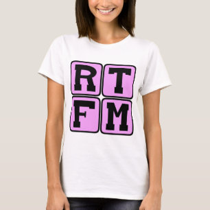 RTFM läser manuell Internetslang-förkortning för # Tee Shirt