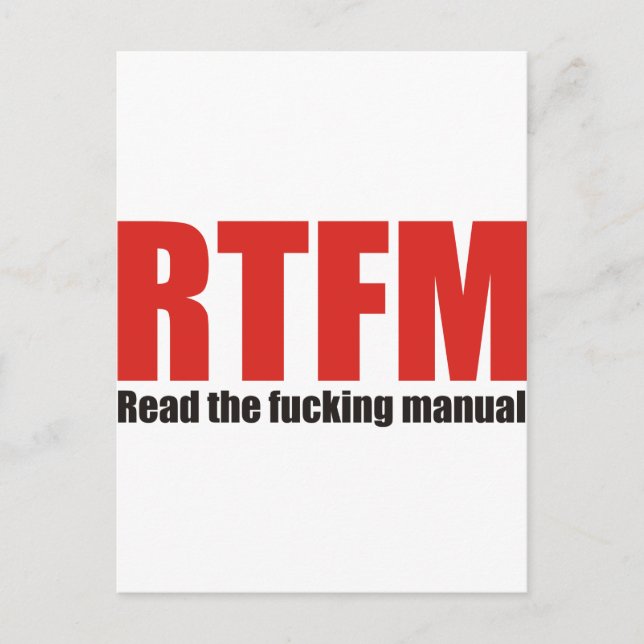 RTFM VYKORT (Framsida)