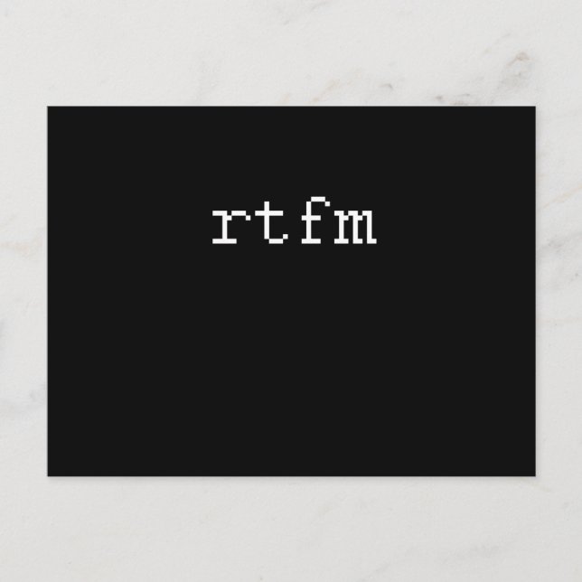 RTFM VYKORT (Framsida)
